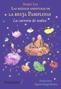 Portada del libro La carrera de nubes, n.º 15 de Las mágicas aventuras de la bruja Pamplinas