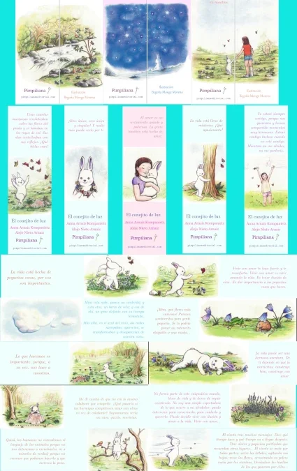 Lote de marcapáginas de El conejito de luz