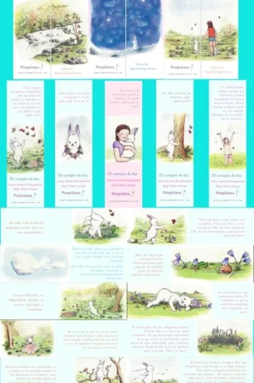 Lote de marcapáginas de El conejito de luz