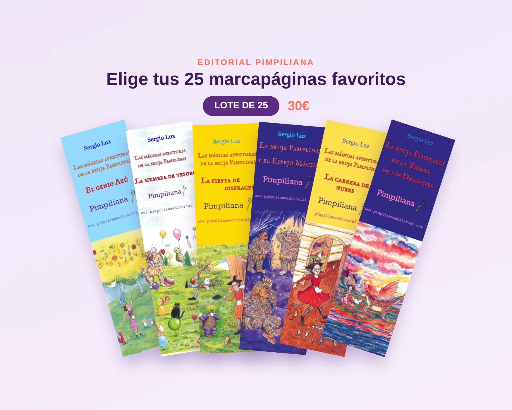 Lote de 25 marcapáginas a elegir
