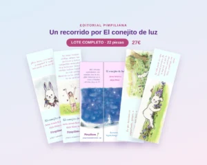 Lote de marcapáginas de "El conejito de luz"