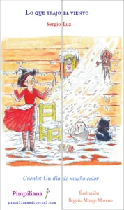 Marcapáginas puzzle de dos piezas: Lo que trajo el viento 14D1. Bruja, Luf, Milkifú, reloj d ecuco y ratoncitos en la casa con una ventisca y nieve dentro